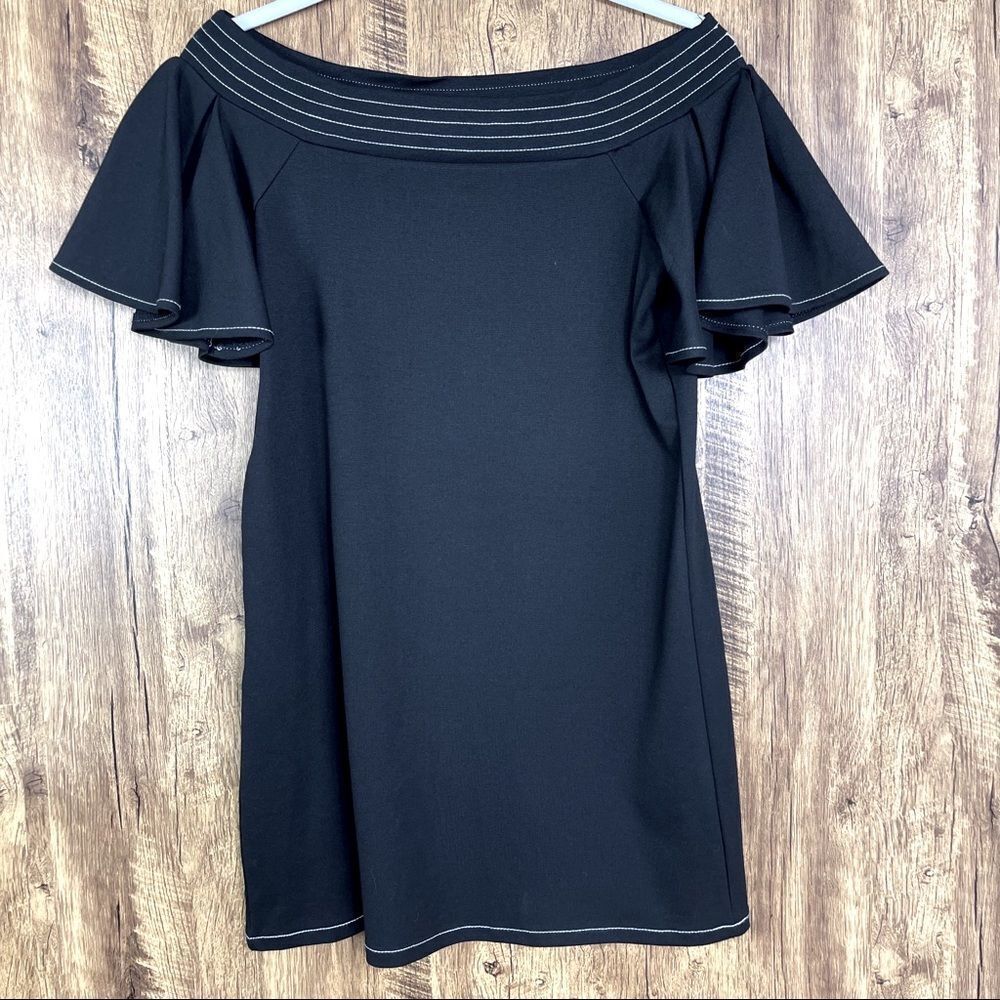 Zara Tarafuluc Off-Shoulder Dress, Black